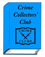 Drawing of book with blue cover titled "Crime Collectors' Club"