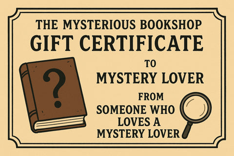 Mysterious Bookshop Gift Card Certificate
