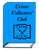 Drawing of book with blue cover titled "Crime Collectors' Club"